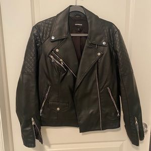 Black vegan leather jacket